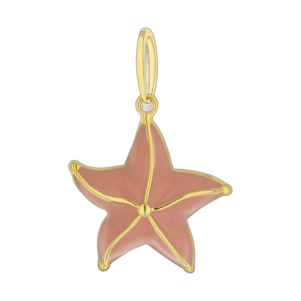 Eau Starfish Pendant — Blush Enamel Charm