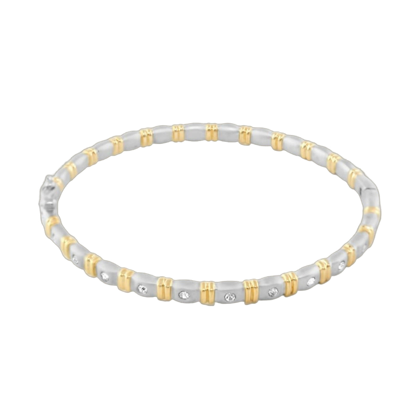 Axis LGA Gold and Rhodium Stackable Bracelet