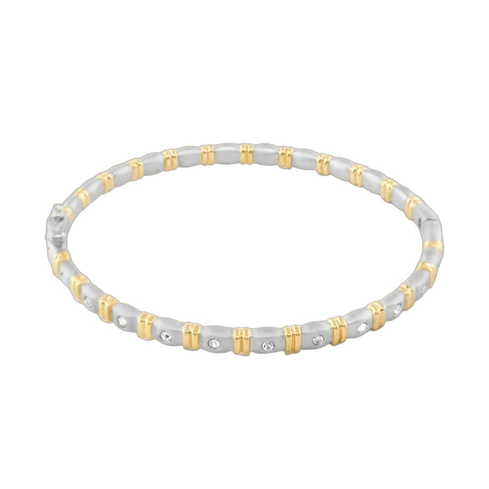 Axis LGA Gold and Rhodium Stackable Bracelet