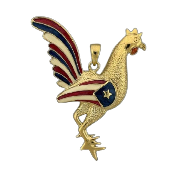 Puerto Rico Rooster Charm Pendant