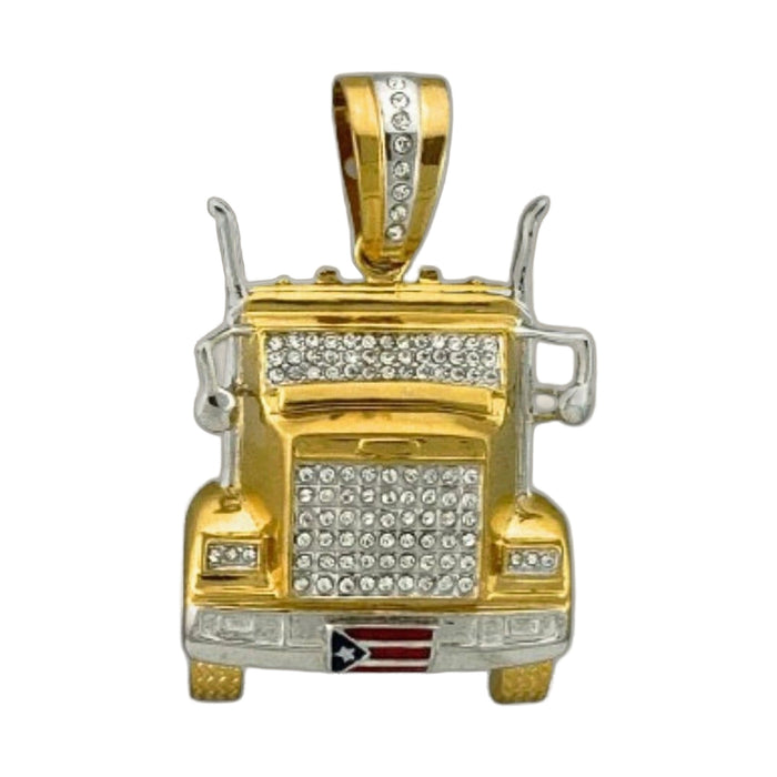 Puerto Rico Gas Truck Charm Pendant