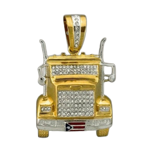 Puerto Rico Gas Truck Charm Pendant
