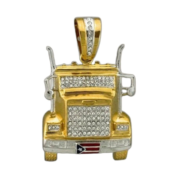 Puerto Rico Gas Truck Charm Pendant