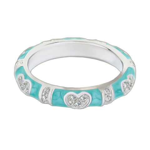 Pave Love Stackable Ring — Slim Heart Band