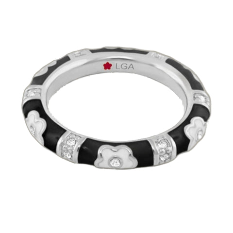Daisy Love Stackable Ring — Flat Enamel Band