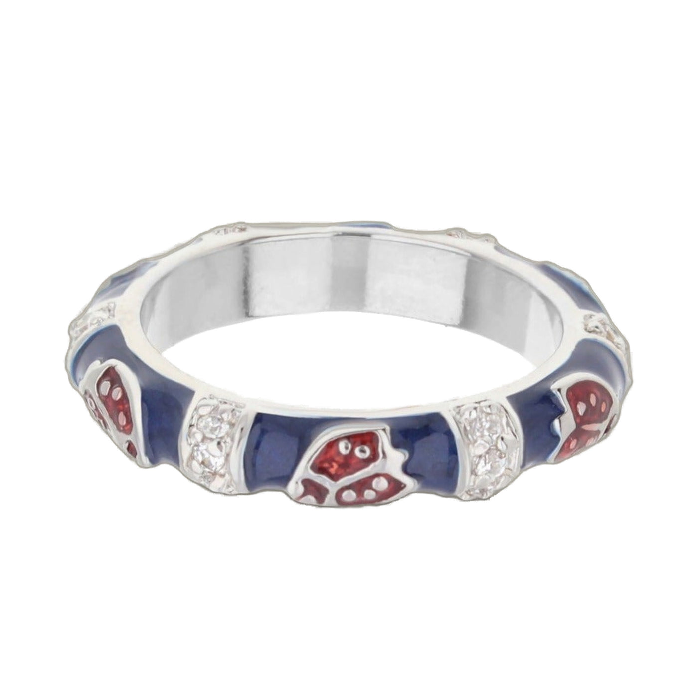 Lady Bug Stackable Ring Plated