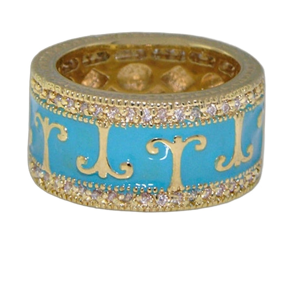 Renaissance Style Ring — Pavé Edge Scroll