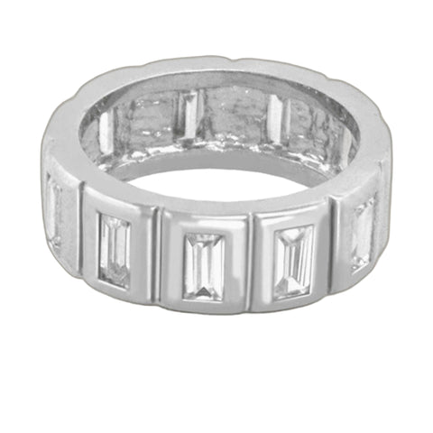Glamour Pave Stackable Ring — Framed Baguette