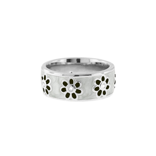 Daisy Love Band Ring — Open Flower