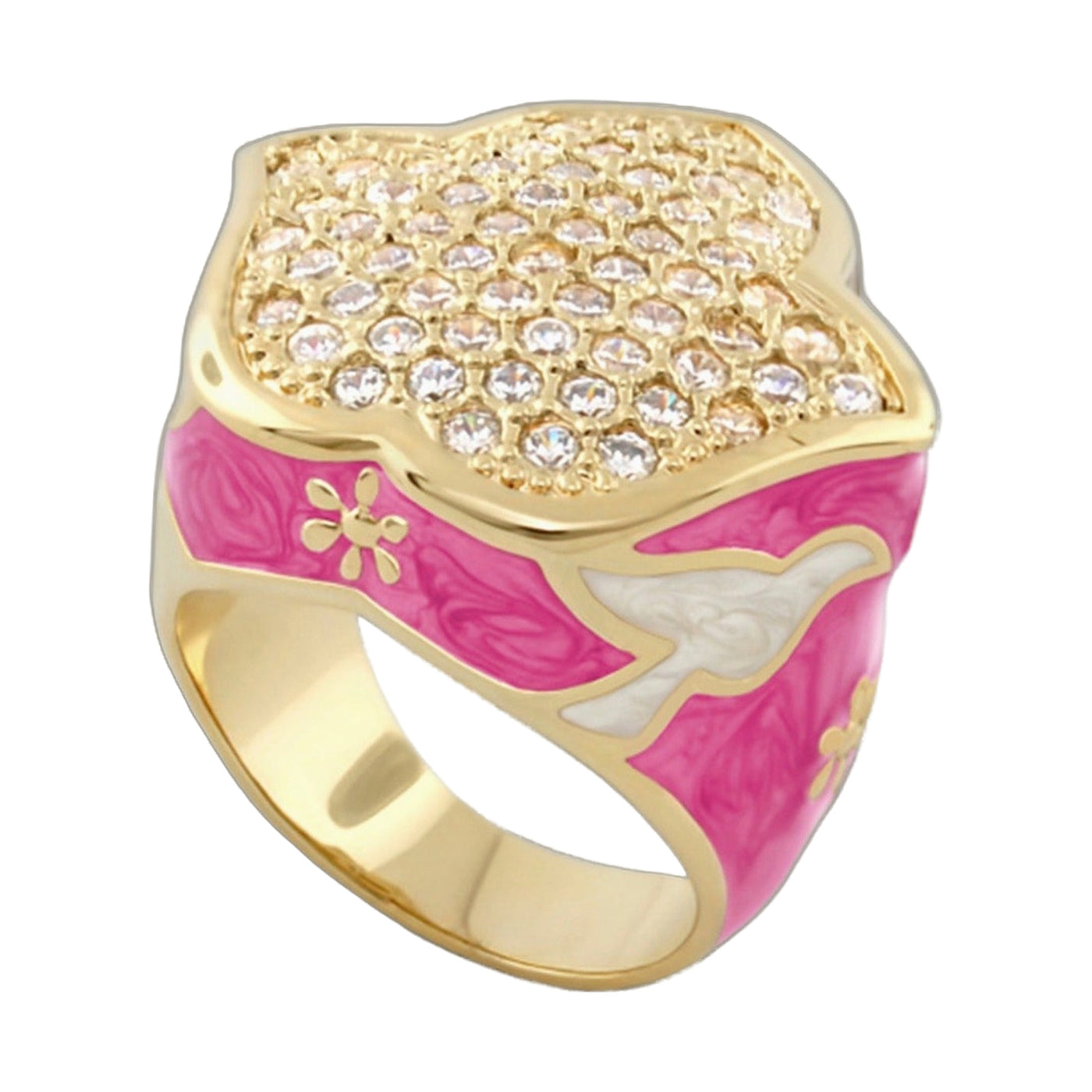 Peace and Dove Cocktail Ring
