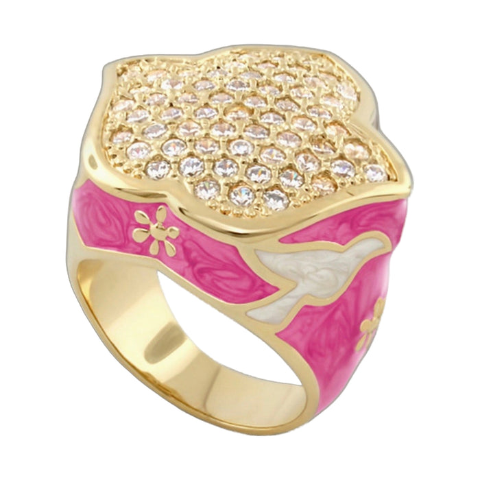 Peace and Dove Cocktail Ring