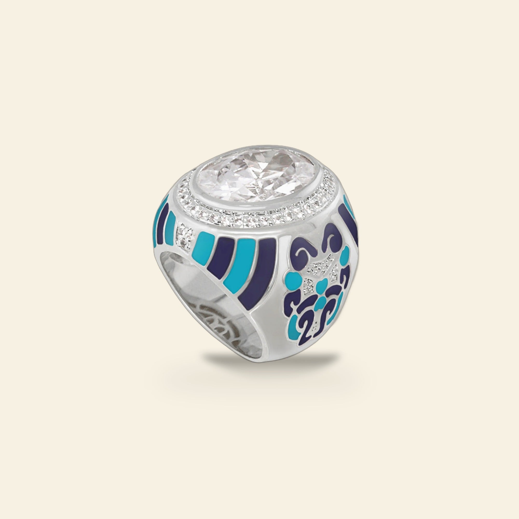 Psychedelic Swirls Cocktail Ring