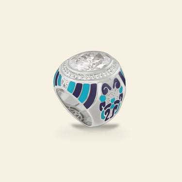 Psychedelic Swirls Cocktail Ring