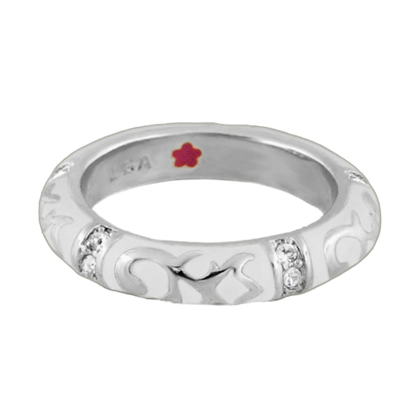 Stackable Fiesta Ring Rhodium Plated Brass