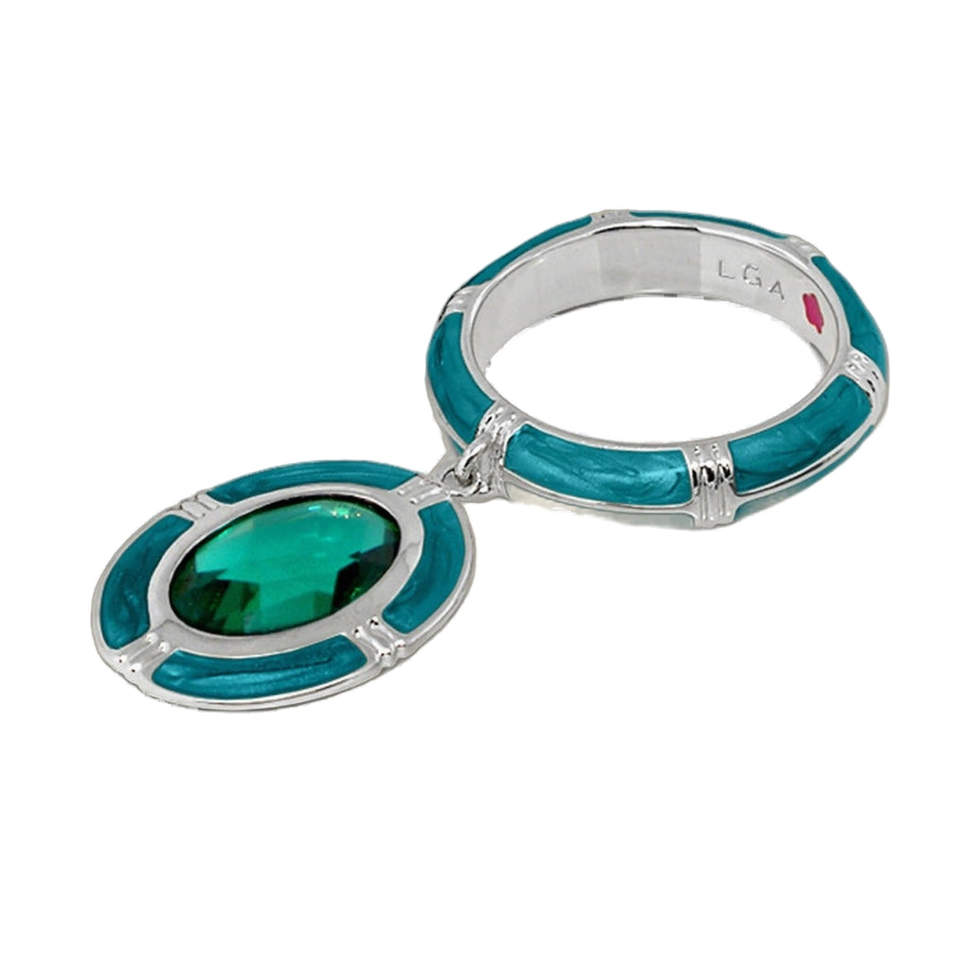 Prince Charming Ring — Oval Charm Ridged Band