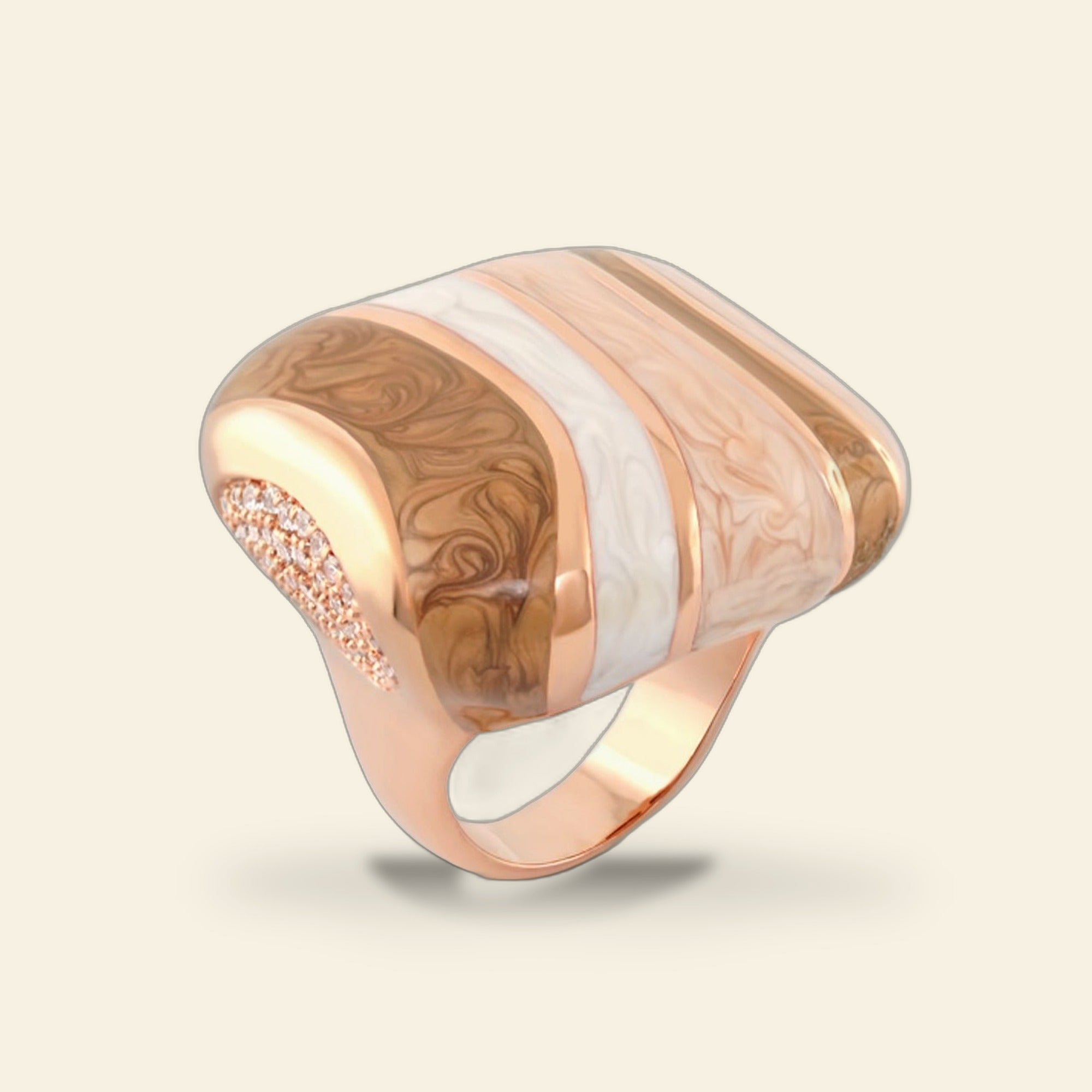 Stripes of Pave Cocktail Ring