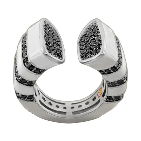Earth Wind and Fire Ring — Ridged Pavé