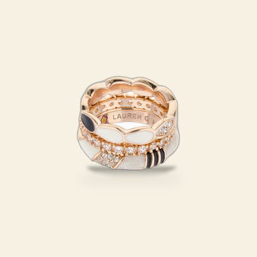 Moon Flower Stackable Ring Set