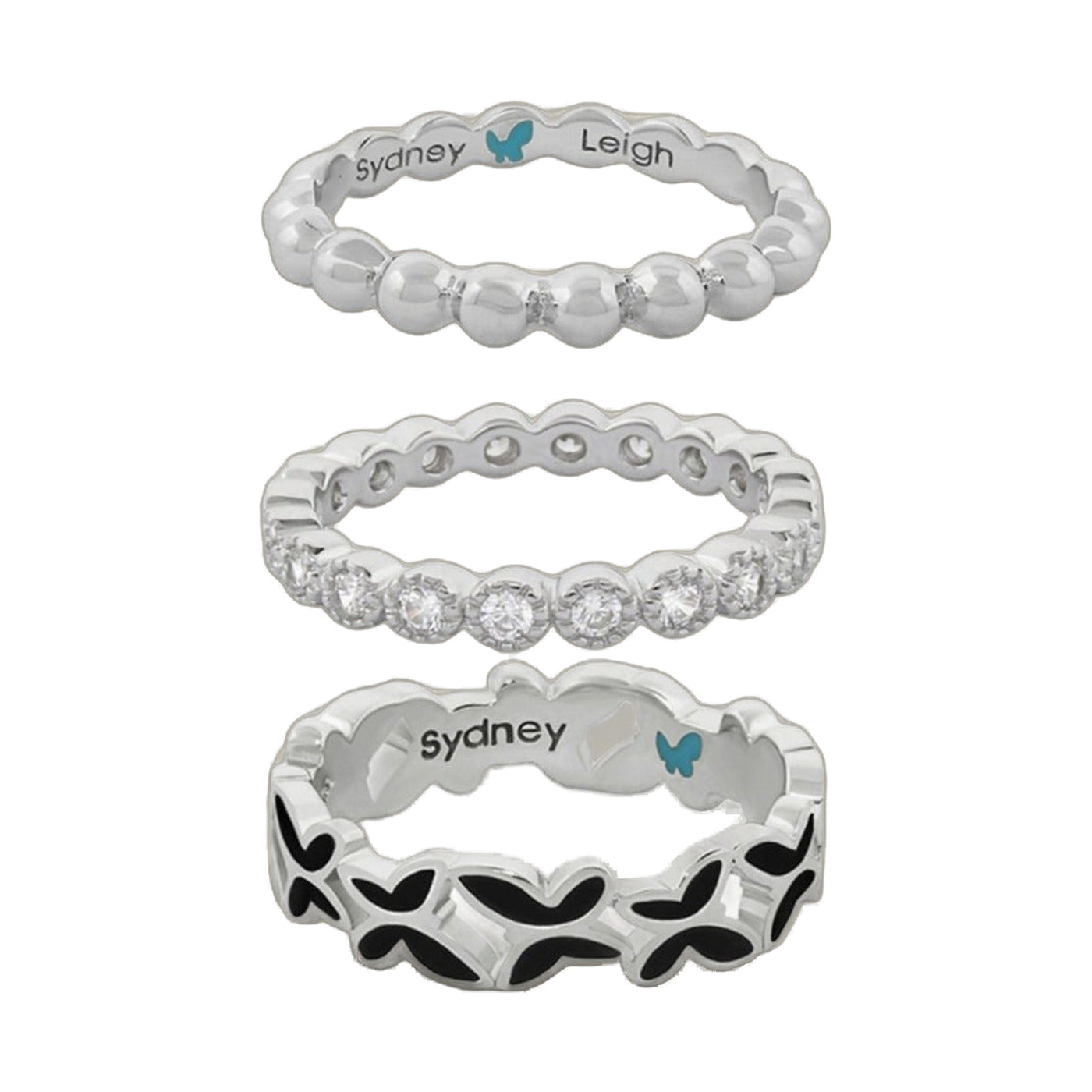 Sydney Leigh Butterfly Rings Set of 3