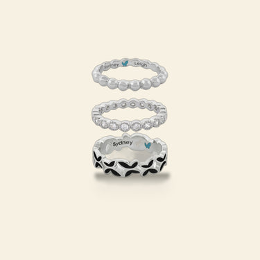 Sydney Leigh Butterfly Rings Set of 3