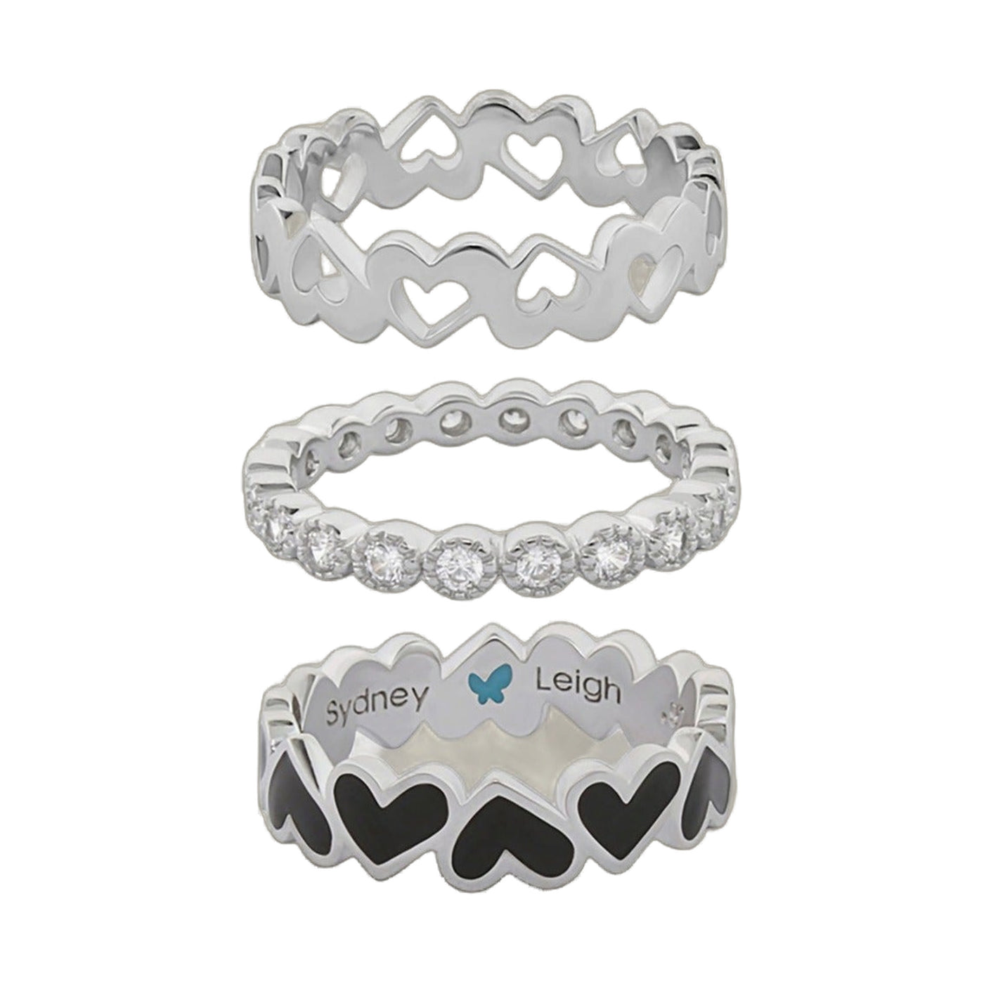 Sydney Leigh Heart Rings Set of 3