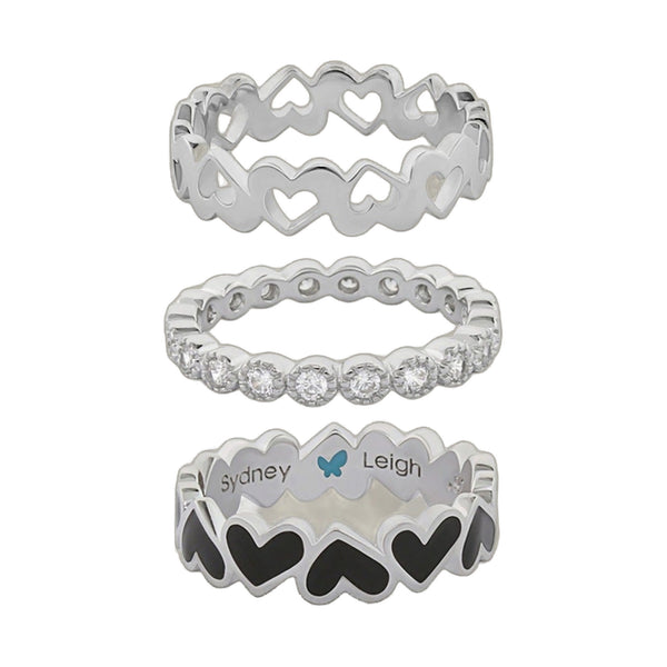 Sydney Leigh Heart Rings Set of 3