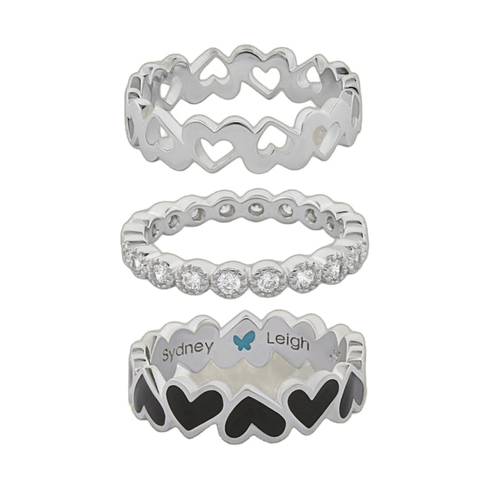 Sydney Leigh Heart Rings Set of 3