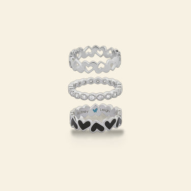 Sydney Leigh Heart Rings Set of 3