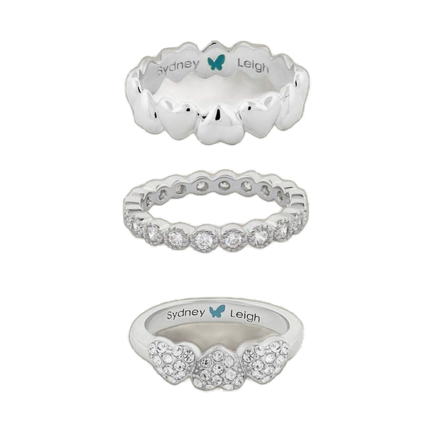 Sydney Leigh Heart Rings Set of 3