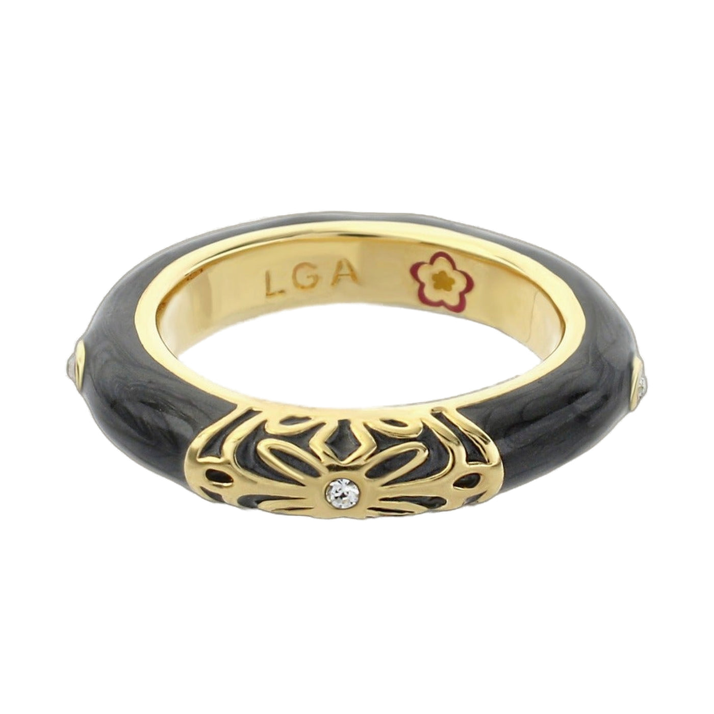 Petit Gateau Stackable Ring — Flower Medallion