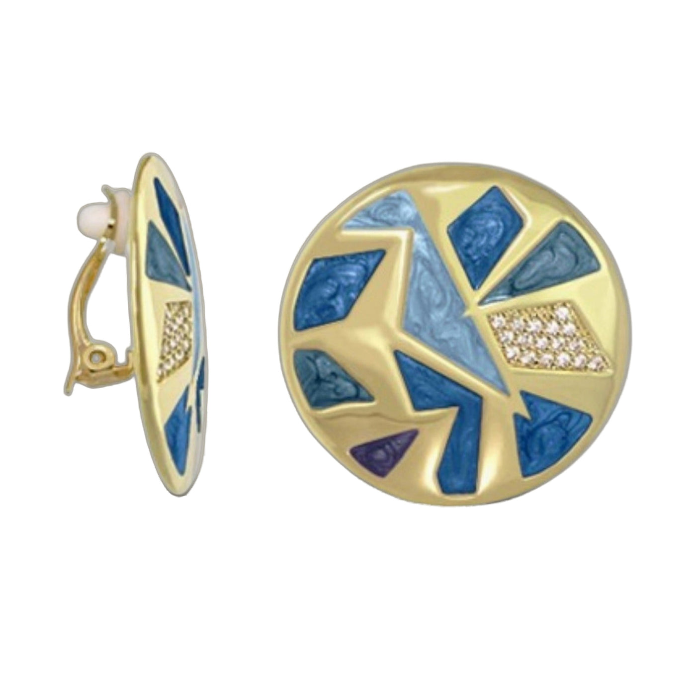 Retro Disks Earring — Shard Mosaic