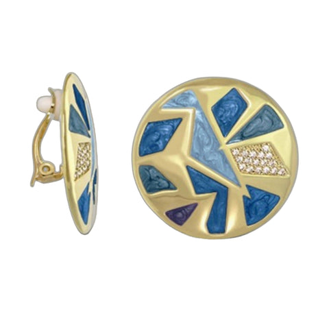 Retro Disks Earring — Shard Mosaic
