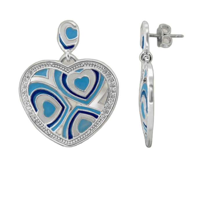 Retro Hearts earring