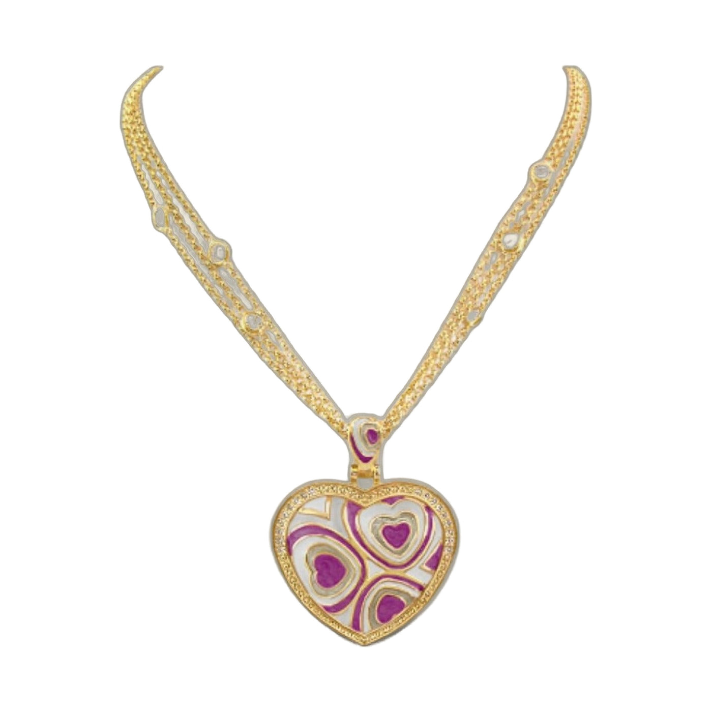 Retro Hearts Necklace