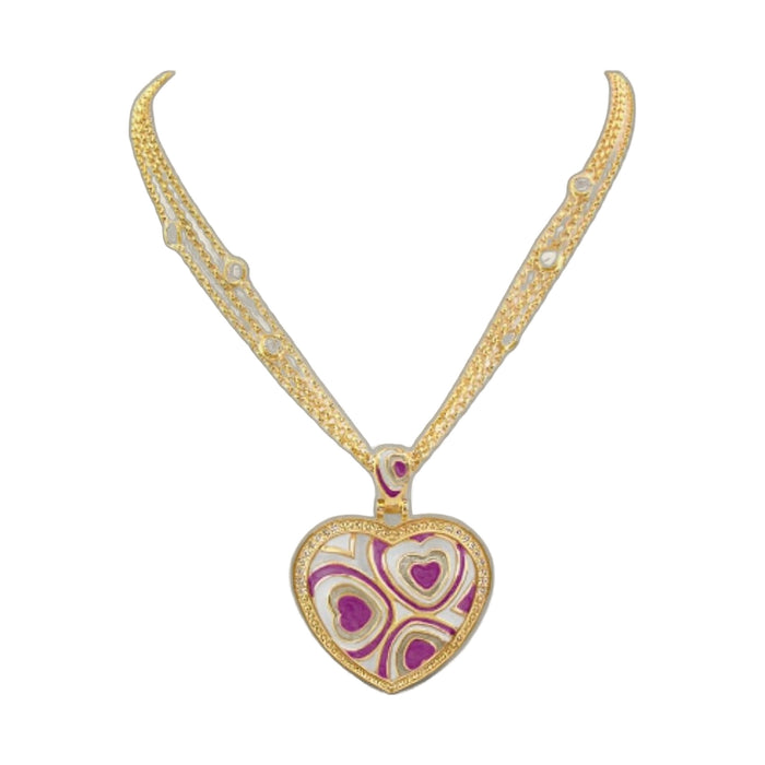 Retro Hearts Necklace