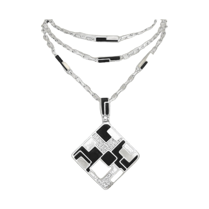 Retro Plaid Necklace