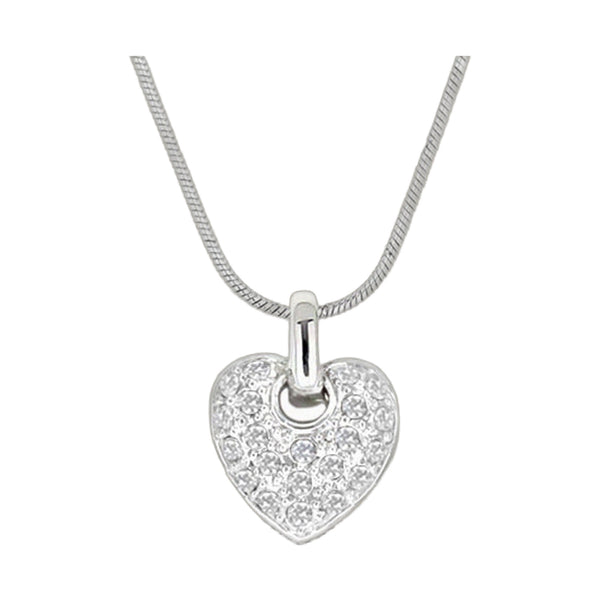 Pave Heart Pendant Necklace