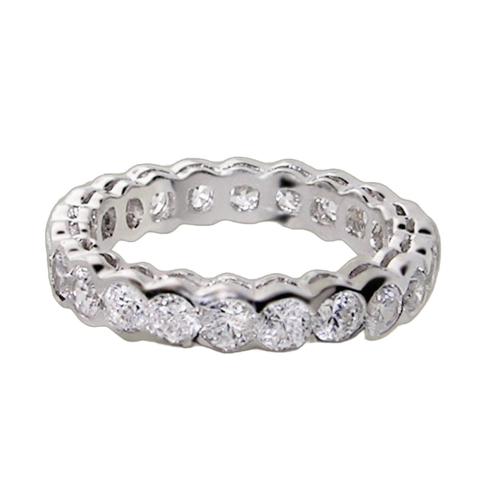 Pave Sterling Silver Eternity Ring