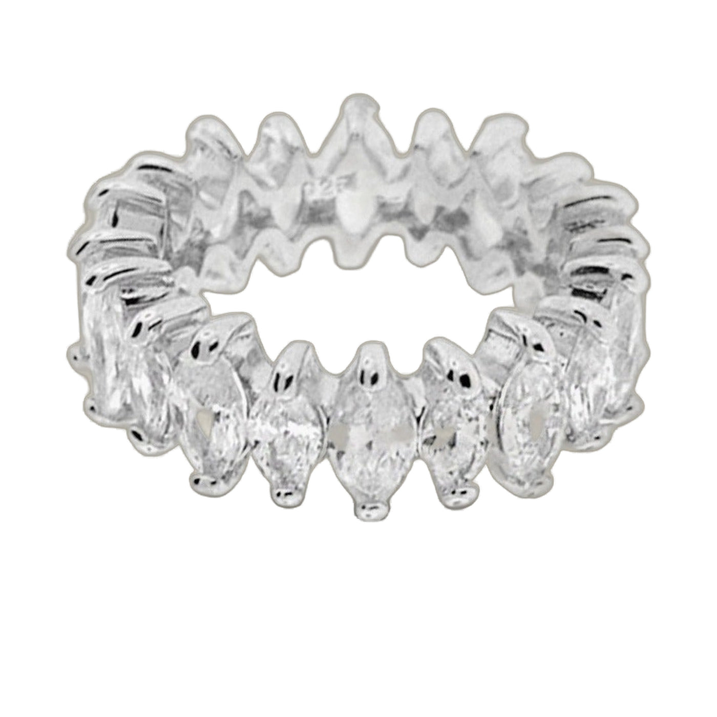925 Marquise Cut Eternity Band