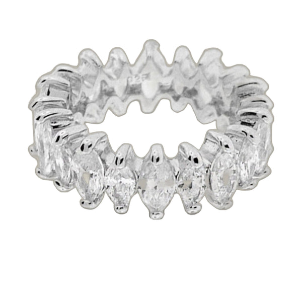 925 Marquise Cut Eternity Band