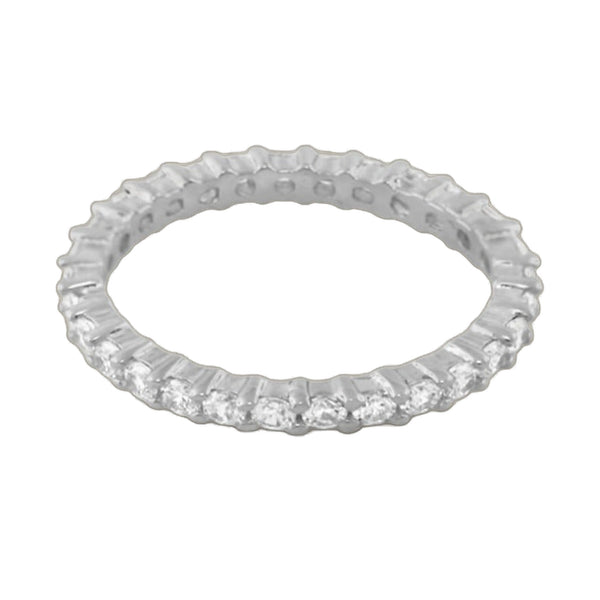 Pave Sterling Silver Eternity Ring