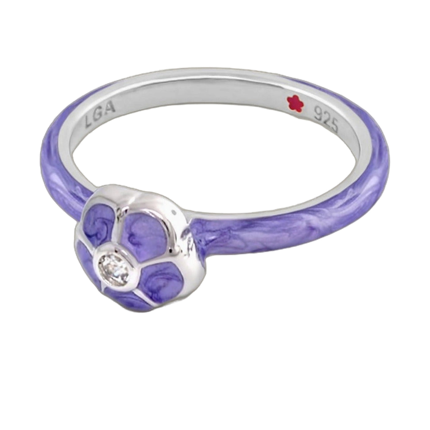 Layers of Love Stackable Ring — Mauve Flower Cluster