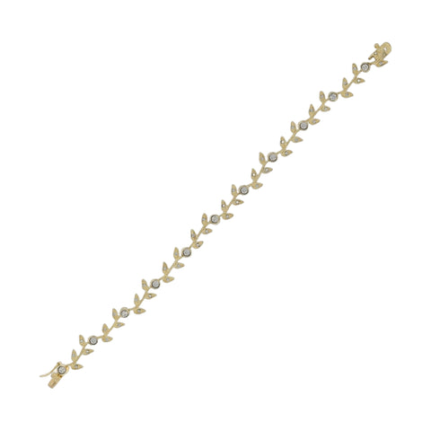 Crystal Leaf Bracelet