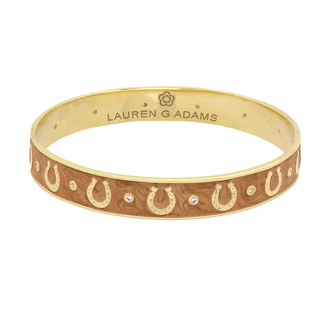 Equestrian Horseshoe Bangle — Flat Band Row
