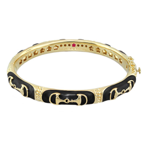 Equestrian Bangle — Black Snaffle