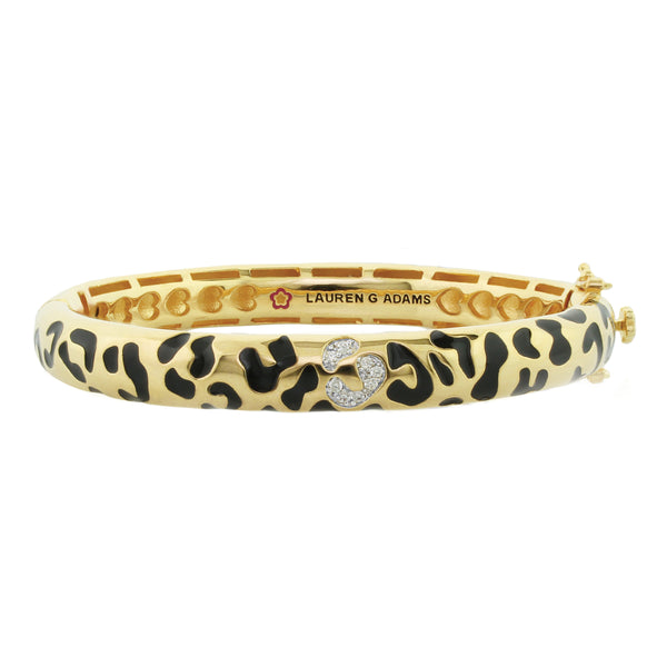 Sweet Leopard Bangle — Slim Spotted Hinge