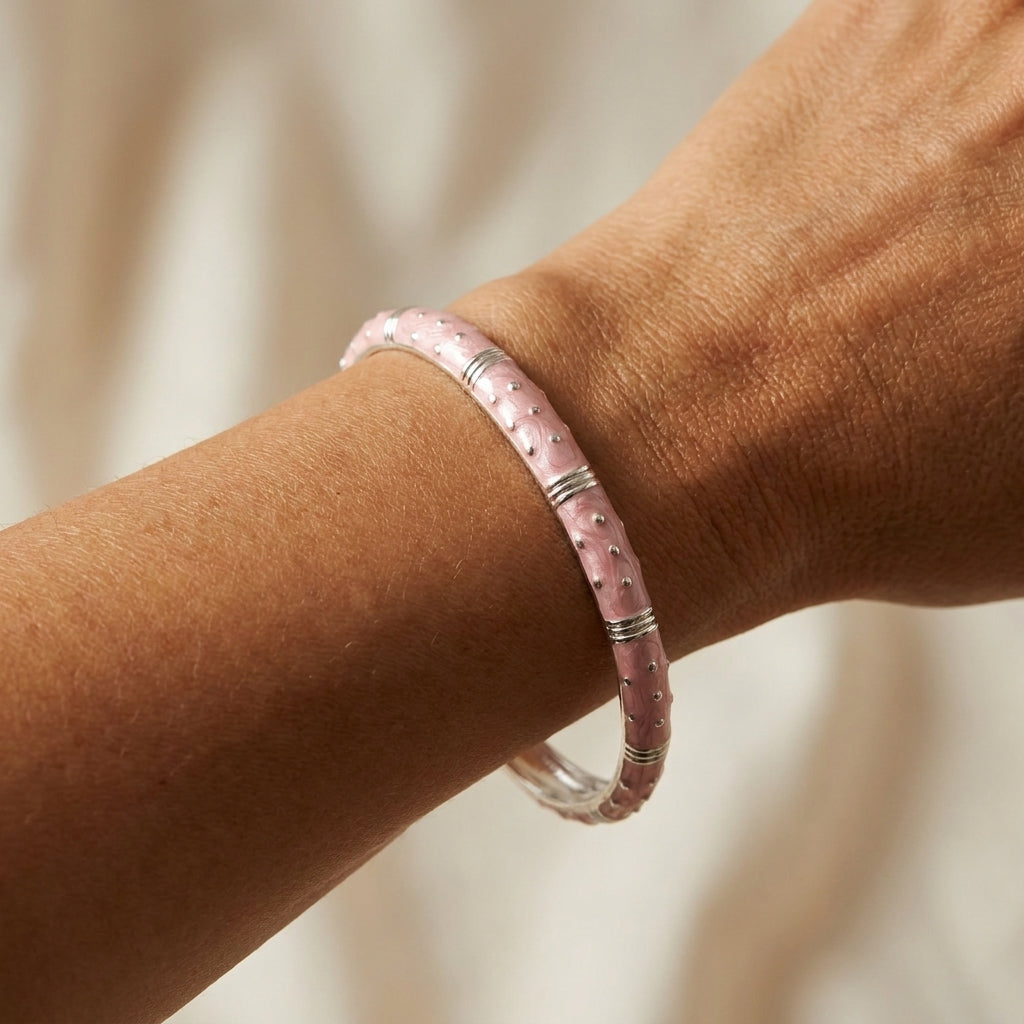 Polka Dot Stackable Bangle worn