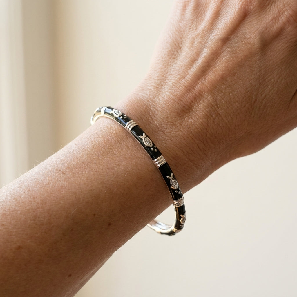 Ocean Love Bangle worn