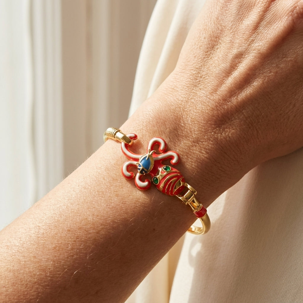Eau Octopus Bangle worn