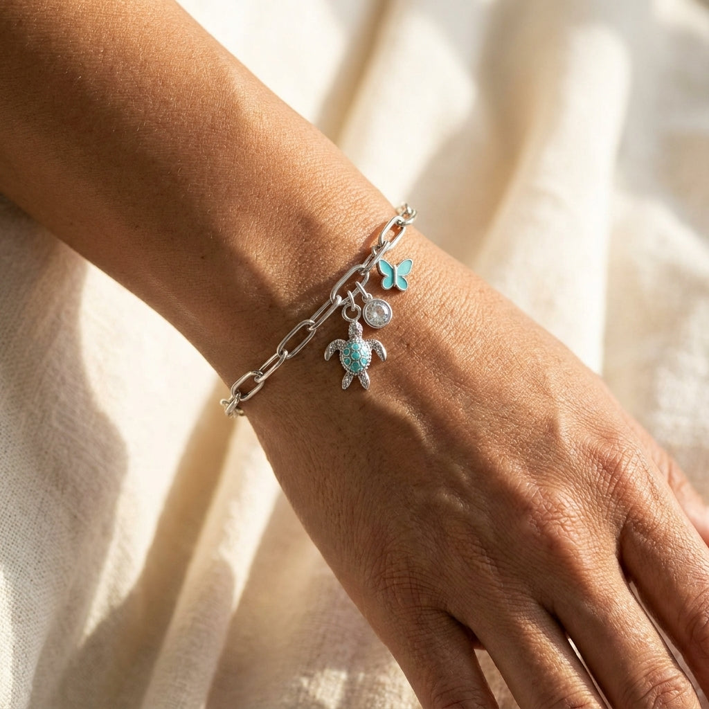 Sydney Leigh Turtle Bracelet worn